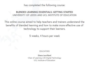Certificate Blended Learning