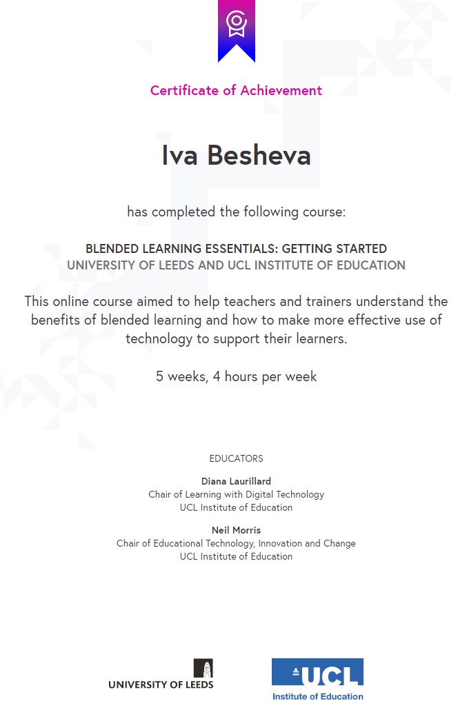 Certificate Blended Learning